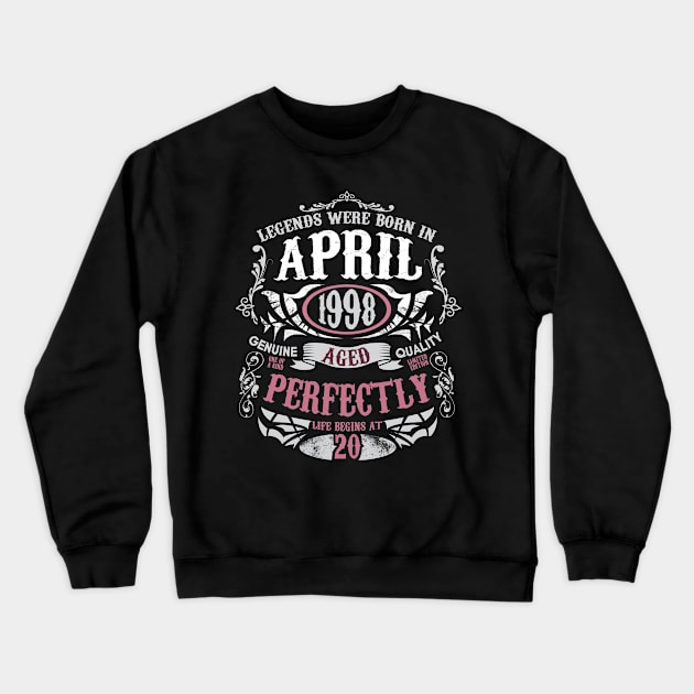 'April 1998 Twentieth Birthday' Awesome Birthday Gift Crewneck Sweatshirt by ourwackyhome